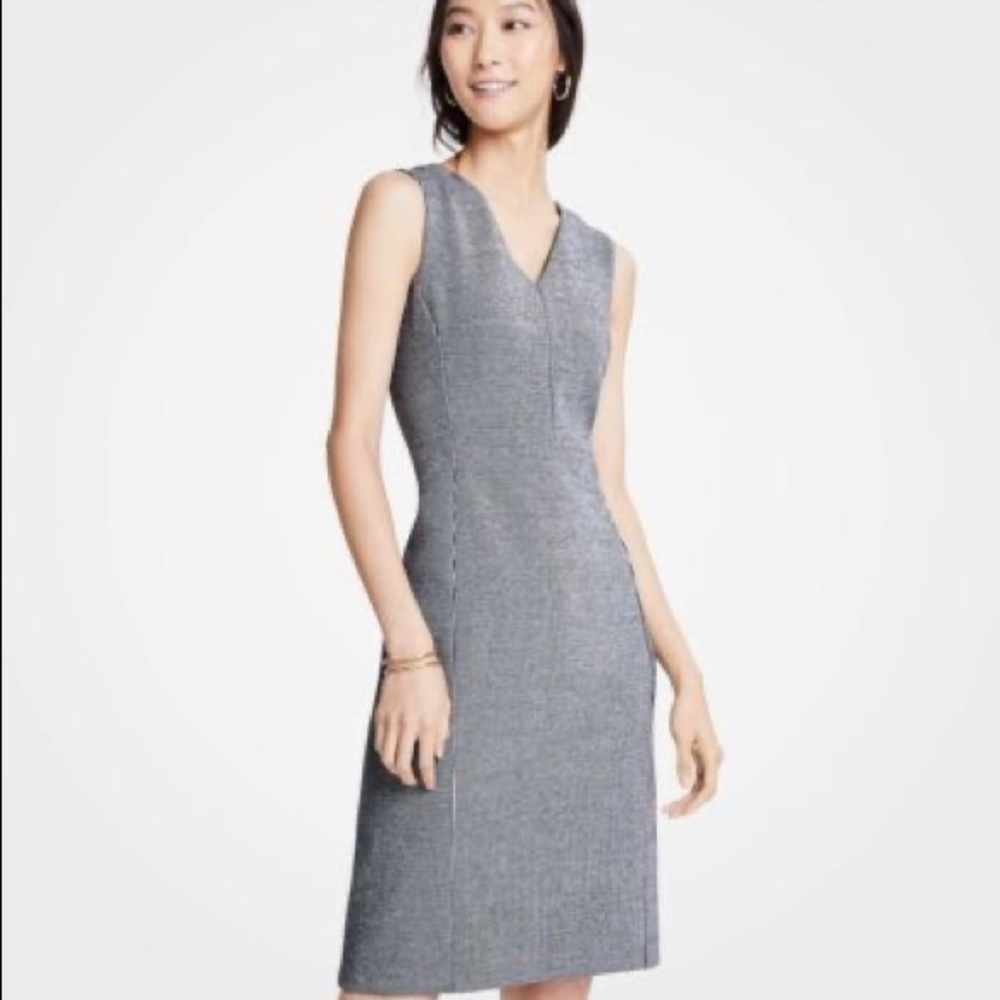 ann taylor puppytooth knit sheath dress